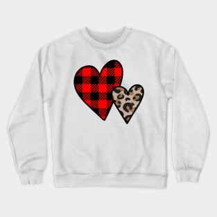 Leopard Print Heart. Crewneck Sweatshirt